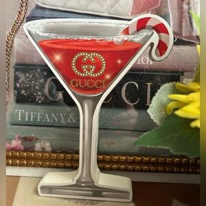 ❤️ Fashion Gucci Red Martini Glass Decor ❤️